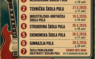 Info dani pulskih srednjih škola i popis škola kojima je potrebna liječnička potvrda